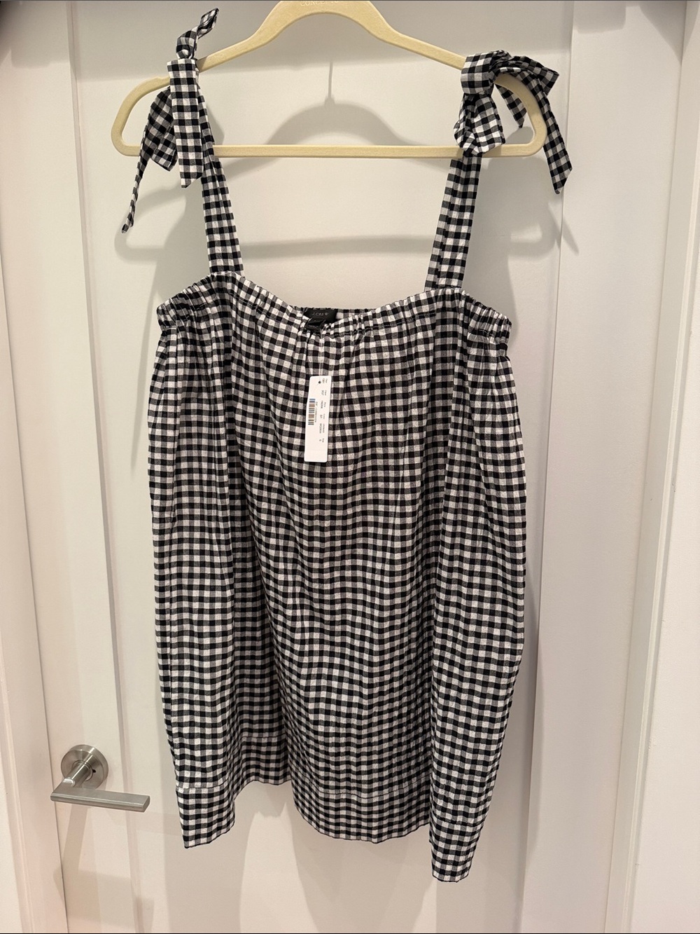 J. Crew Black & White Gingham Dress